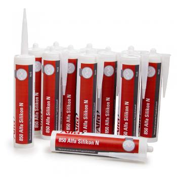 850 Alfa Silikon N (Bau-Silikon) Steingrau (12 x 300 ml)